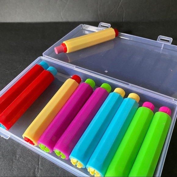 Chalk Holders, 12-Pack of Chalk, Eraser, Mini Chalkboard, Labels & Party Banner - Picture 9 of 11